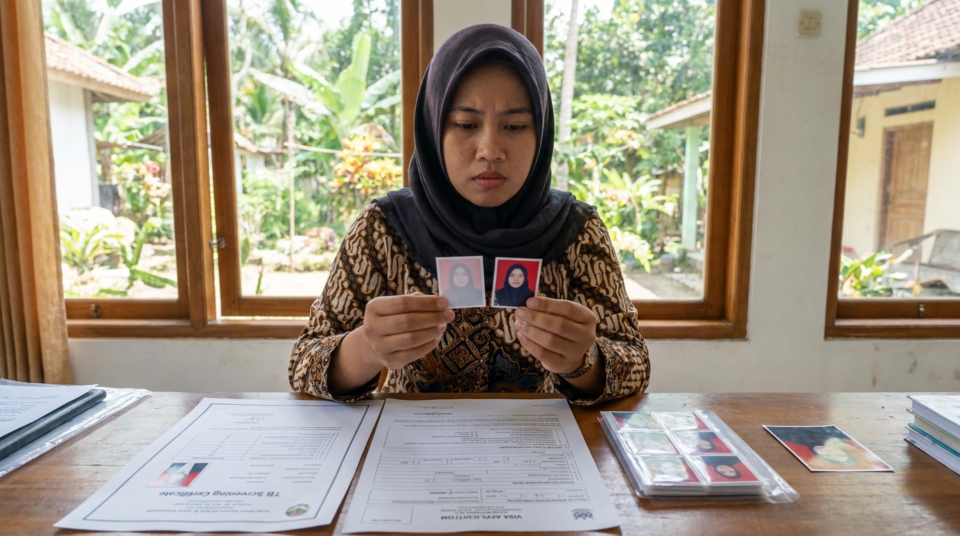 Supporting image showing a clear evaluation or comparison inspired by "Sinkronisasi Foto: Dari Klinik TB Test ke Pusat Aplikasi Visa".