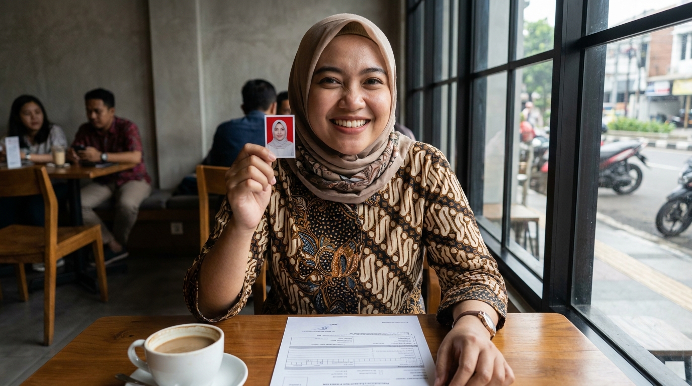 Supporting image showing the final accepted-looking result for syarat foto visa schengen 2026.