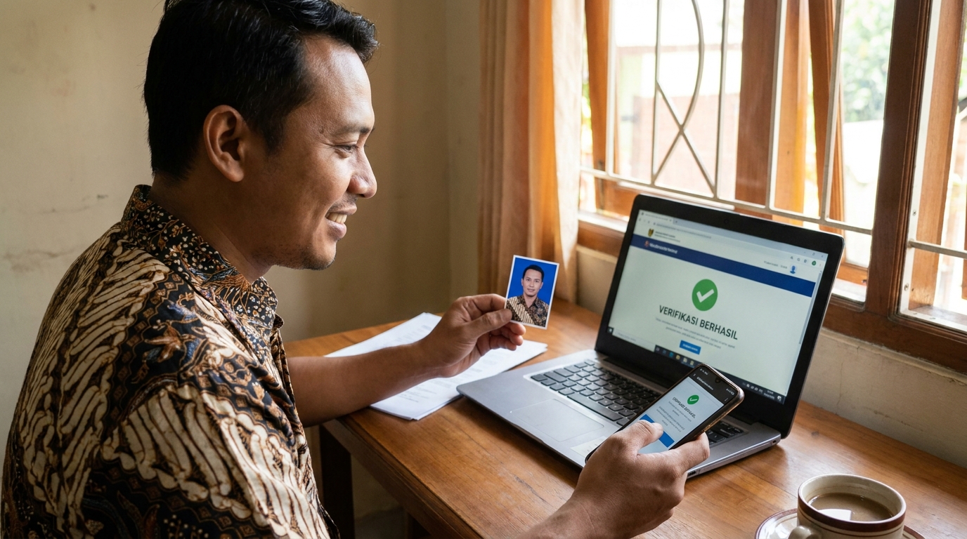 Supporting image showing the final accepted-looking result described in "Tips Agar Foto Lolos Verifikasi dengan Cepat".