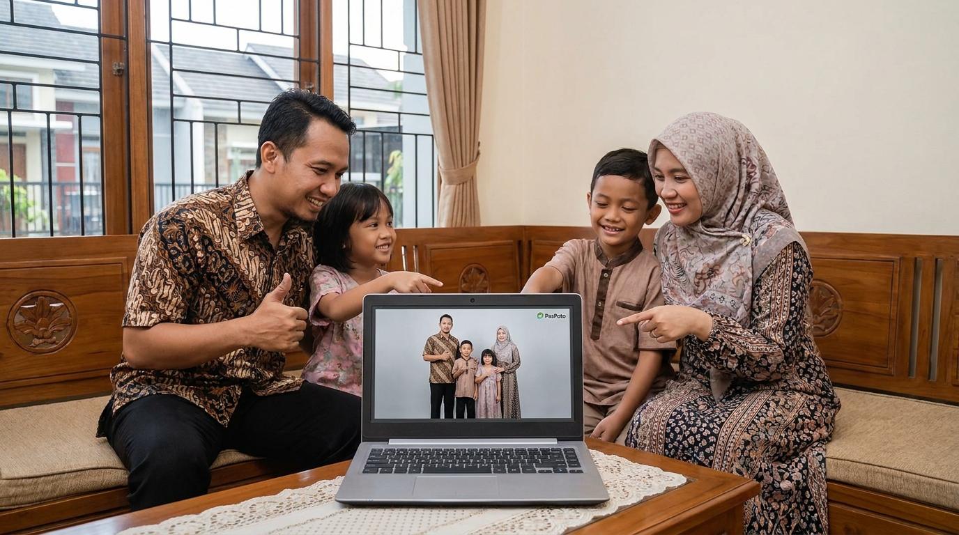 Supporting image showing the final accepted-looking result described in "Solusi Praktis Tanpa Antre Studio".