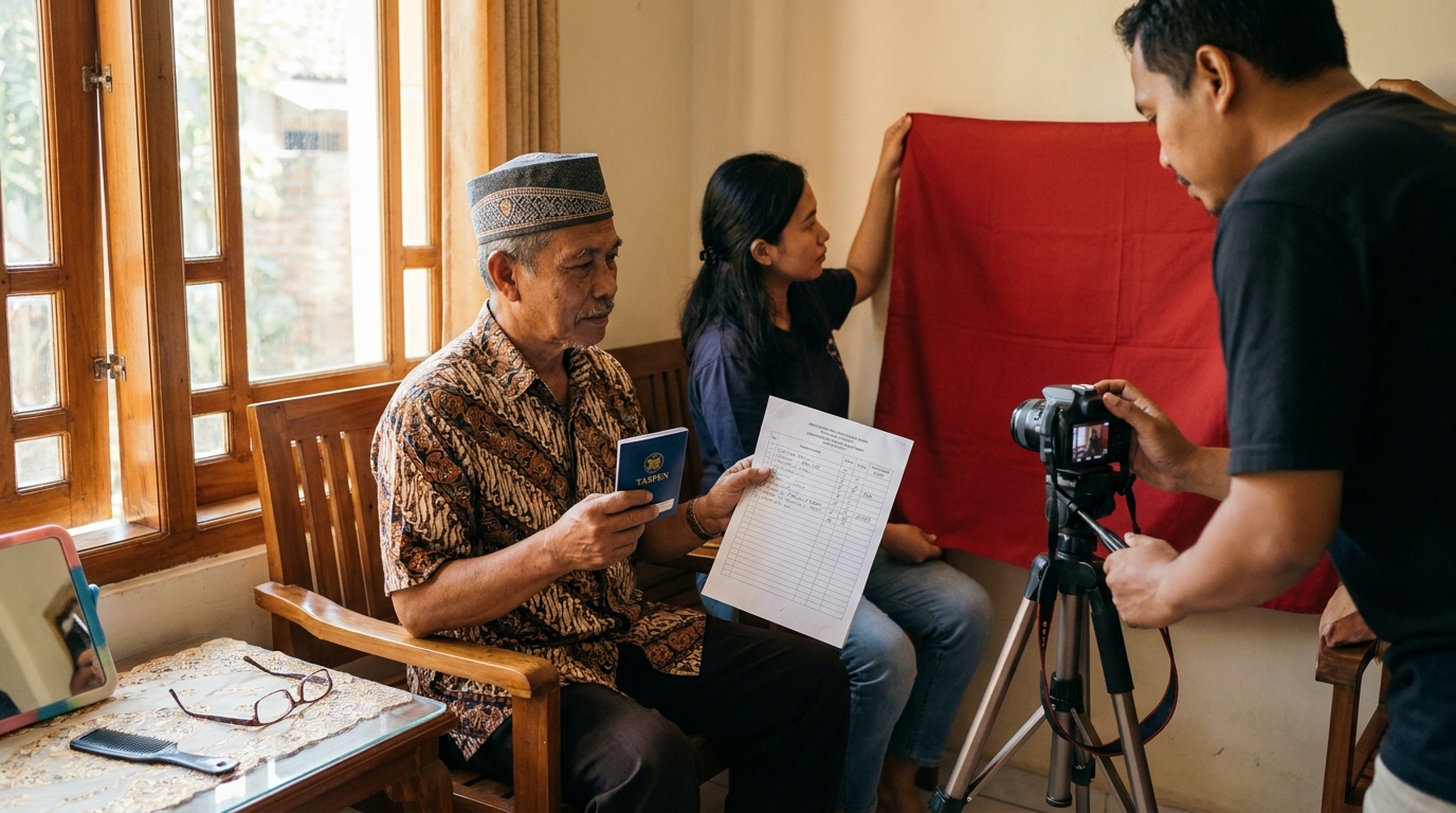 Supporting image that visualizes the requirements, checklist, or technical standards from "Syarat Teknis Foto Kartu Pensiun 2026".
