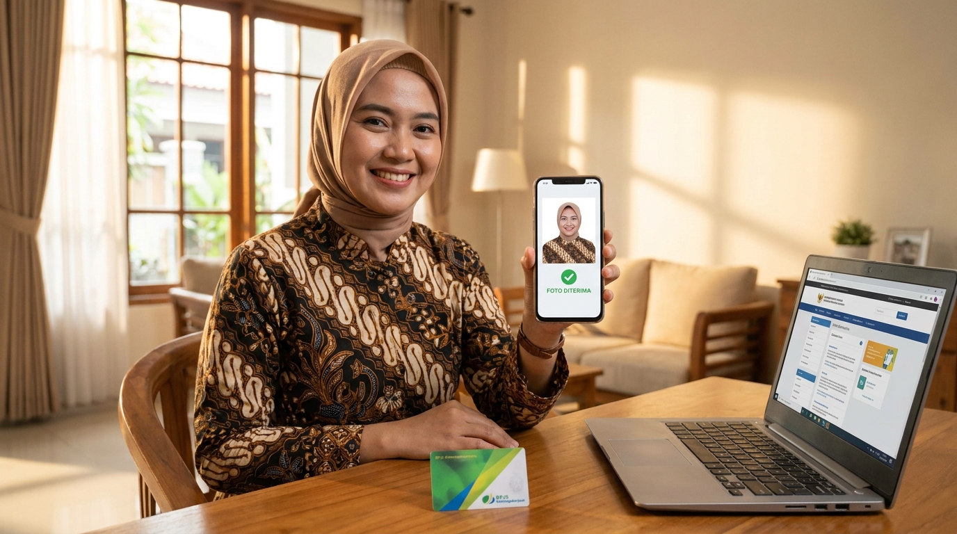 Supporting image showing the final accepted-looking result described in "Solusi Foto Berkualitas Profesional dengan PasPoto".