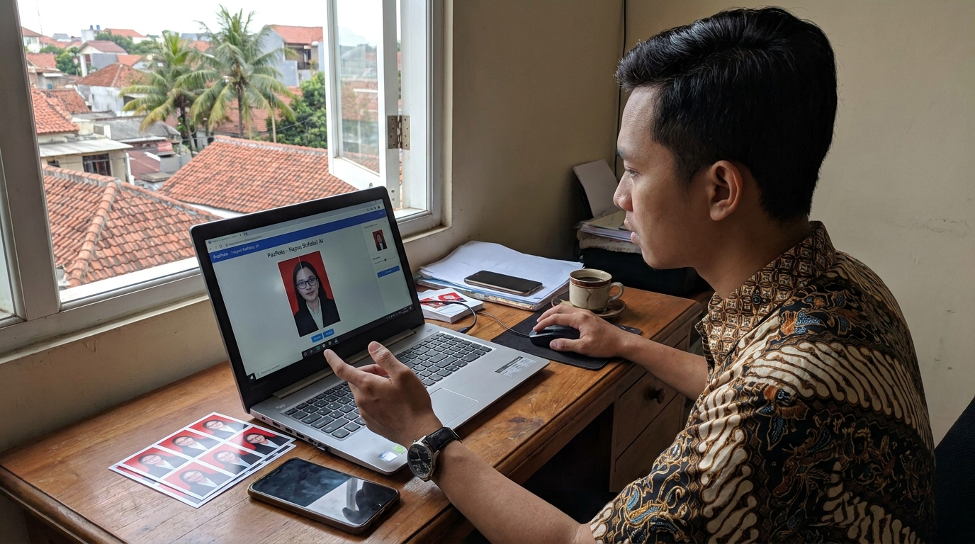 Cara Praktis Atasi Silau Kacamata Pas Foto untuk Dokumen Resmi 2026