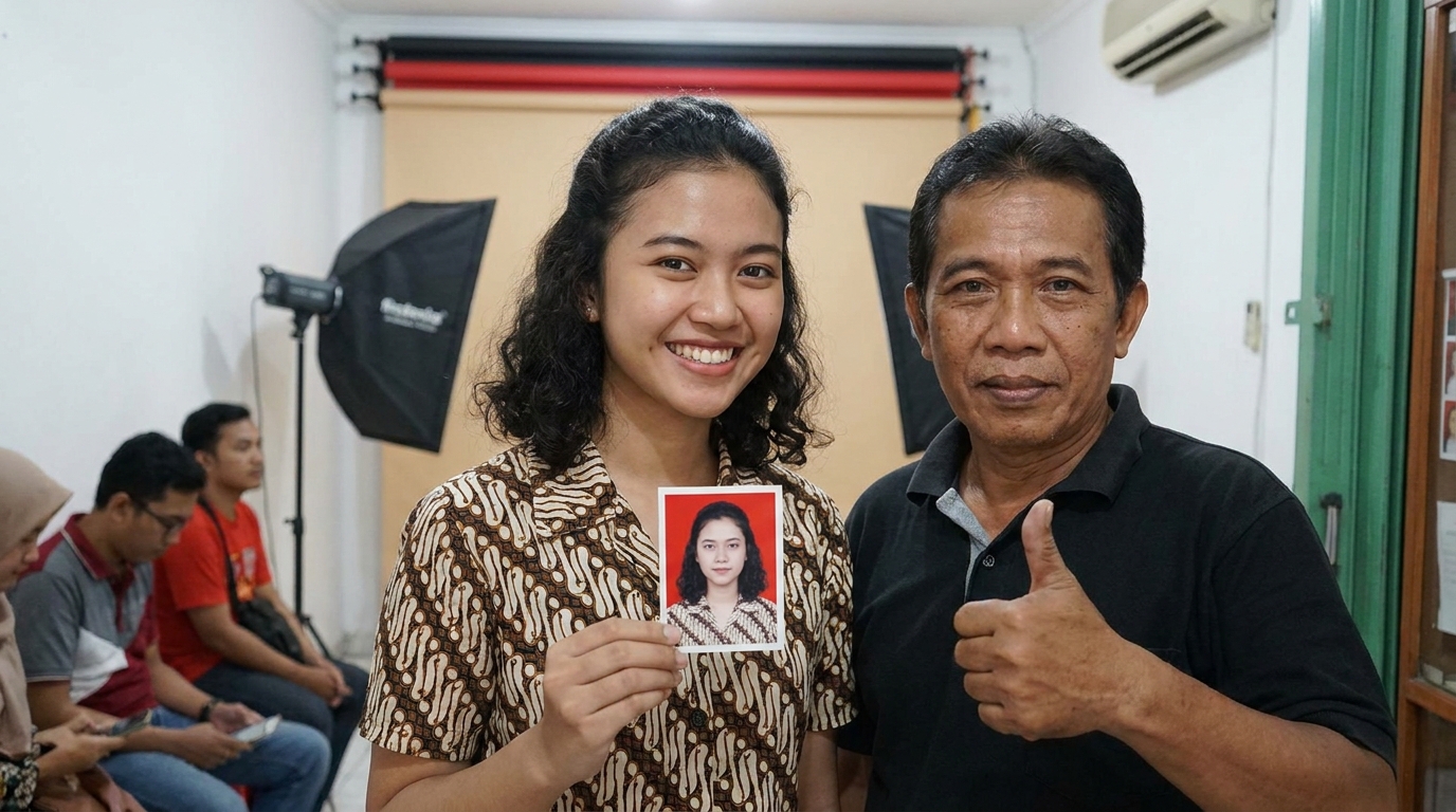 Supporting image showing the final accepted-looking result described in "Pilihan Gaya Rambut yang Disarankan".