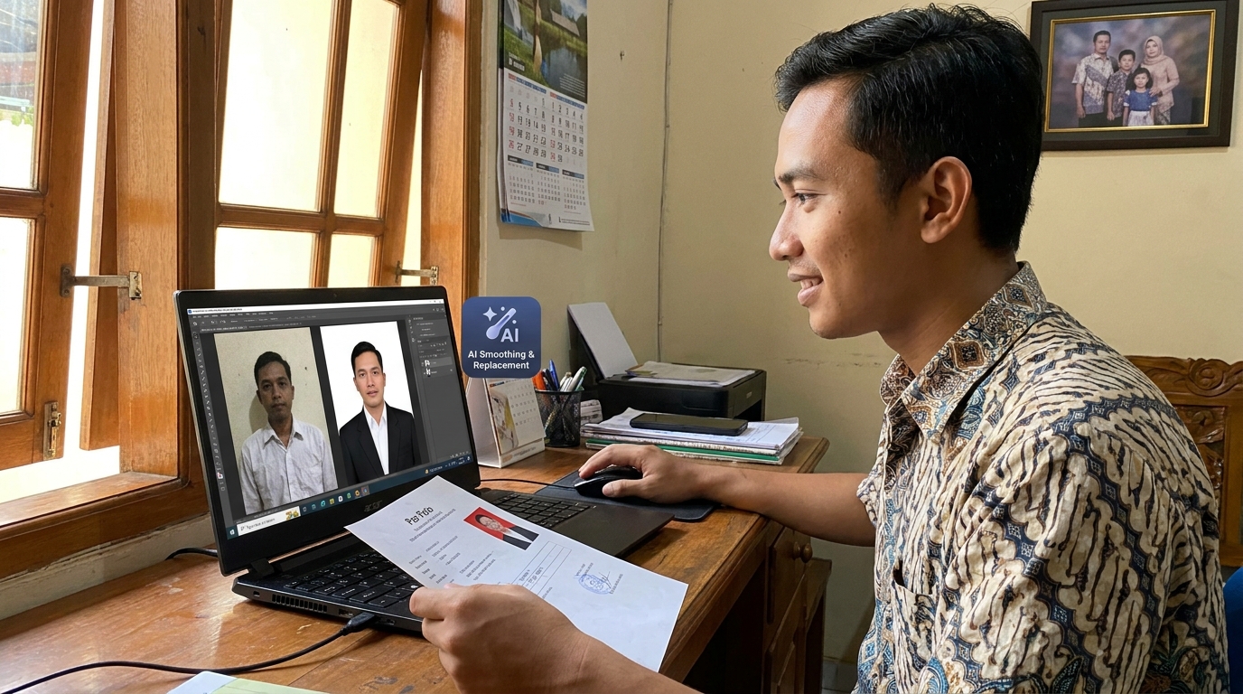 Supporting image showing the main action or workflow from "Solusi Digital untuk Baju yang Terlanjur Kusut".