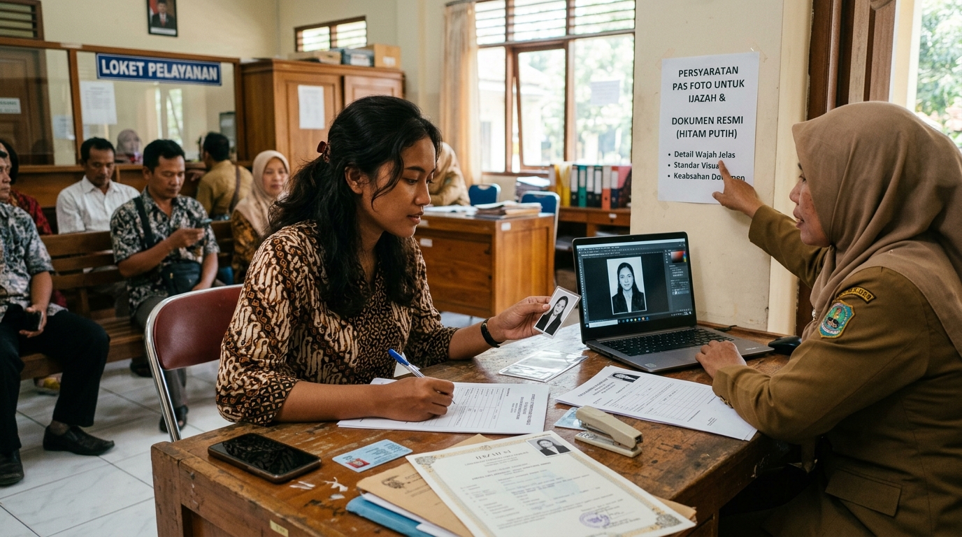 Panduan Lengkap Edit Pas Foto Hitam Putih untuk Dokumen Resmi di Tahun 2026