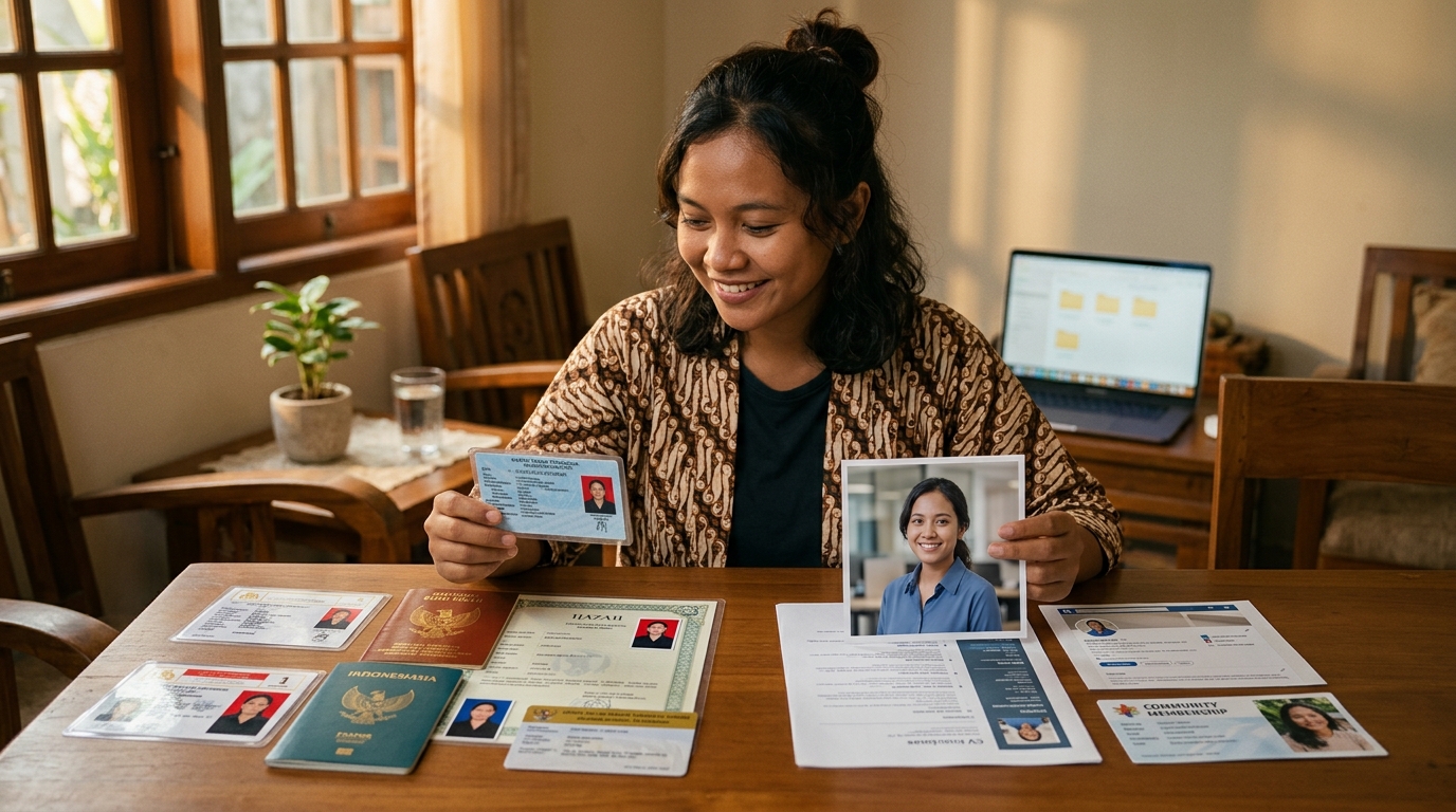 Supporting image showing the final accepted-looking result described in "Contoh Dokumen yang Membutuhkan Masing-Masing Jenis Foto".