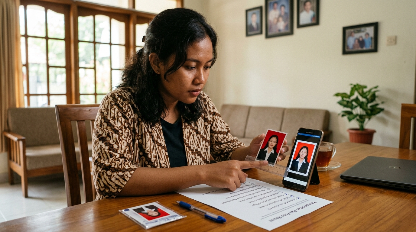 Supporting image that visualizes the requirements, checklist, or technical standards from "Memastikan Pas Foto Anda Memenuhi Persyaratan Resmi".