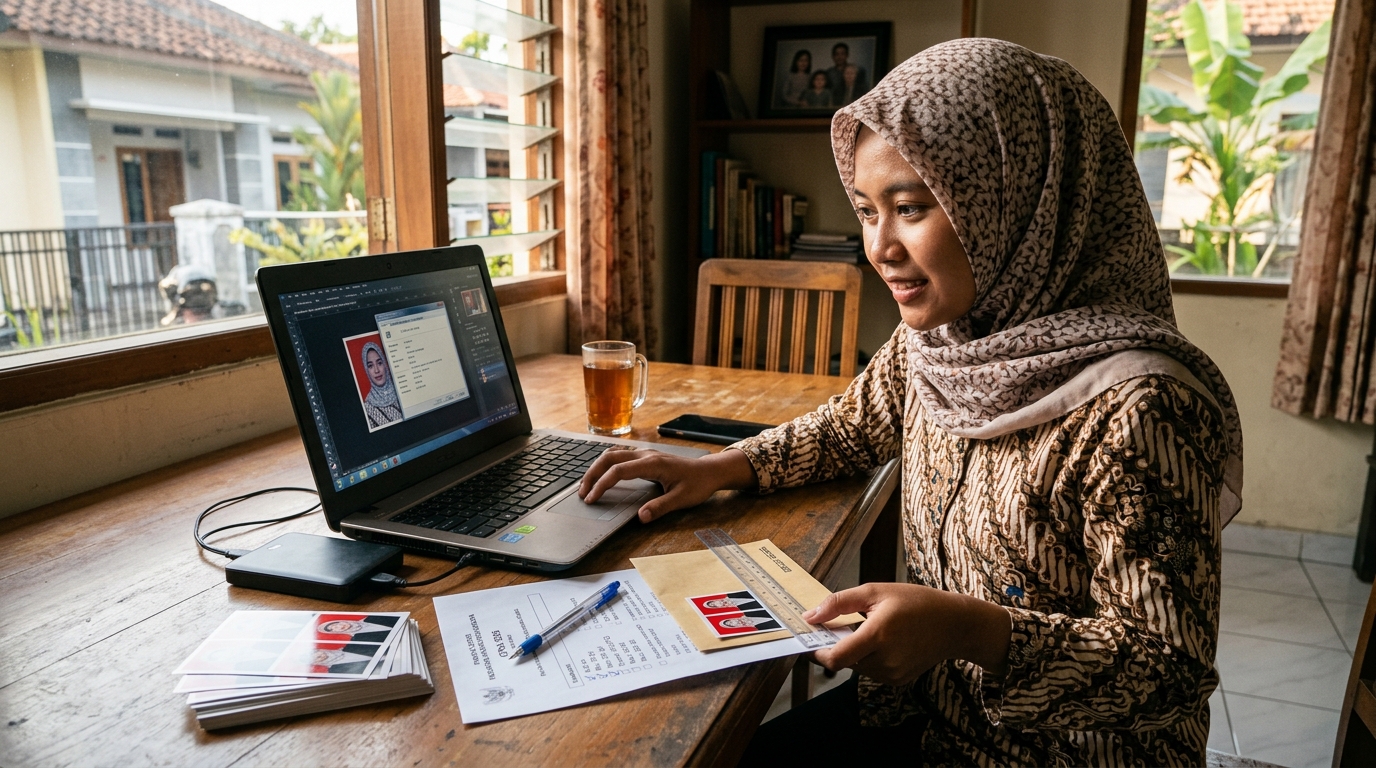 Supporting image that visualizes the requirements, checklist, or technical standards from "Ukuran, Resolusi, dan Format File Pas Foto yang Tepat".