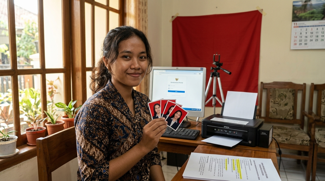 Supporting image showing the final accepted-looking result described in "Kesalahan Umum dalam Pas Foto CPNS/PPPK dan Cara Menghindarinya".