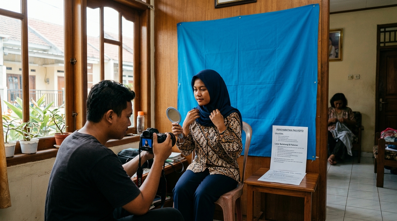 Supporting image that visualizes the requirements, checklist, or technical standards from "Latar Belakang dan Pakaian".