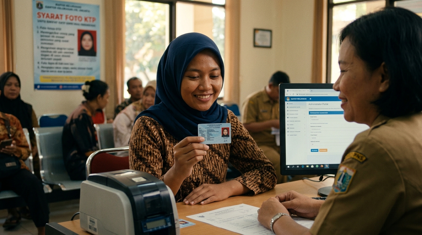 Supporting image showing the final accepted-looking result described in "Mengapa Detail Foto KTP Begitu Penting?".