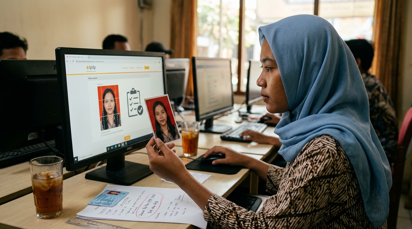Supporting image that visualizes the requirements, checklist, or technical standards from "Ukuran dan Rasio Pas Foto LPDP 2026 yang Tepat".