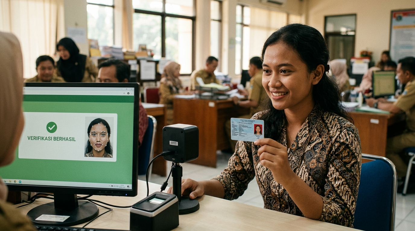 Supporting image showing the final accepted-looking result described in "Cara Kerja Verifikasi Biometrik: Mengapa Detail Visual Berpengaruh".