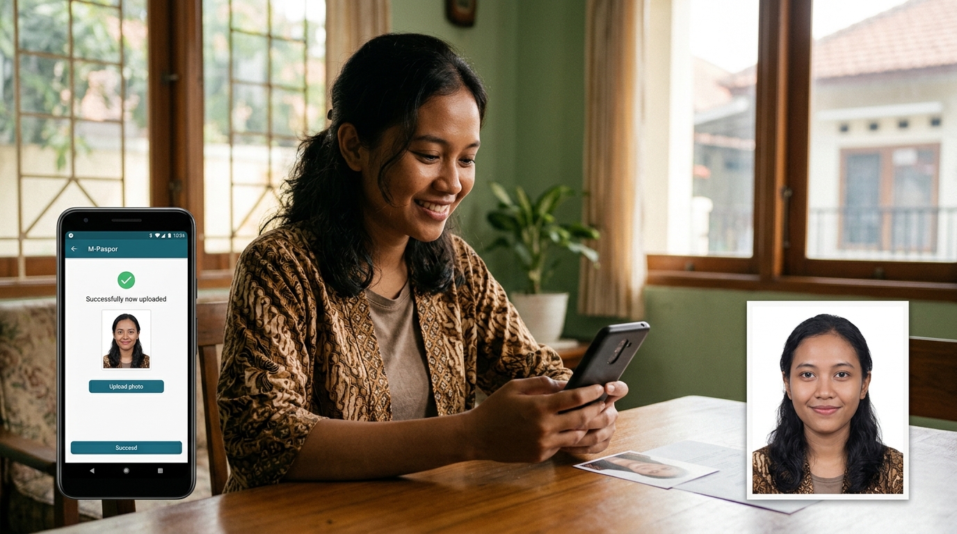 Supporting image showing the final accepted-looking result described in "Tips Memastikan Kualitas dan Kepatuhan Foto Anda".