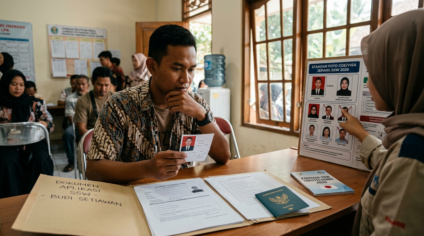 Panduan Lengkap Foto Visa Jepang SSW Tokutei Ginou 2026: Siap Pakai, Lolos Verifikasi