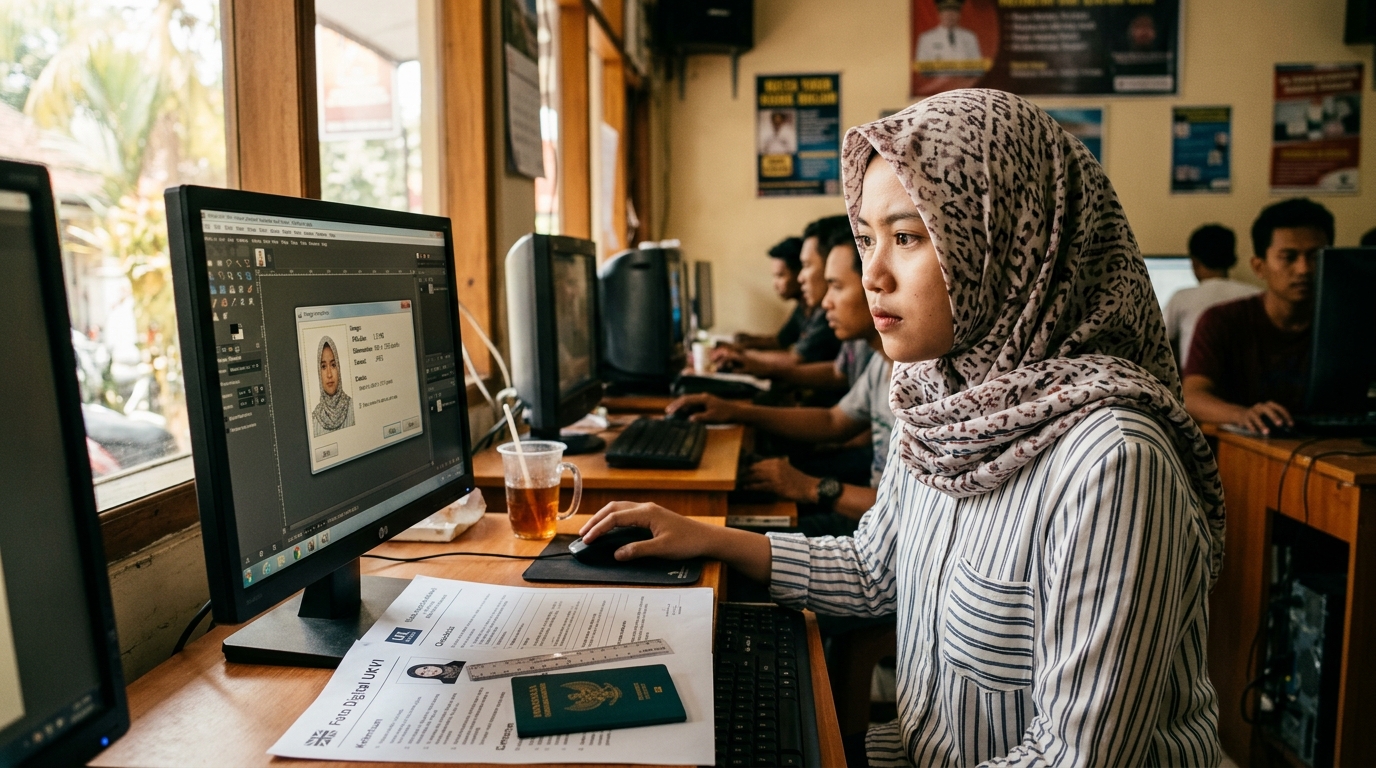 Supporting image that visualizes the requirements, checklist, or technical standards from "Ketentuan Digital Foto UKVI: Ukuran File dan Resolusi".