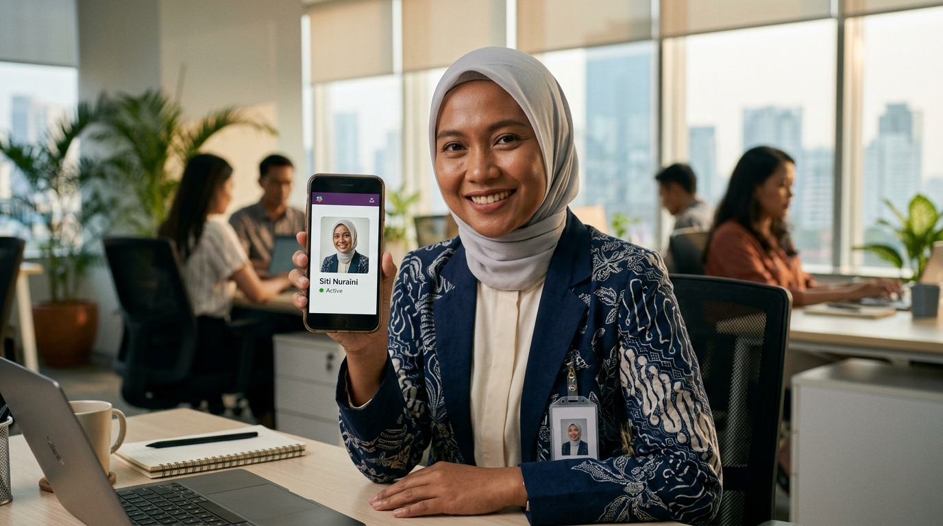 Supporting image showing the final accepted-looking result for foto profil perusahaan.