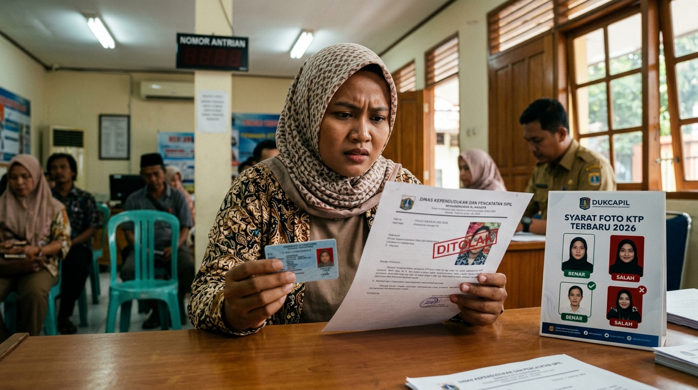 Hero image showing the real-world problem or failed state from "Solusi Cepat Jika Foto KTP Anda Bermasalah atau Tidak Sesuai".