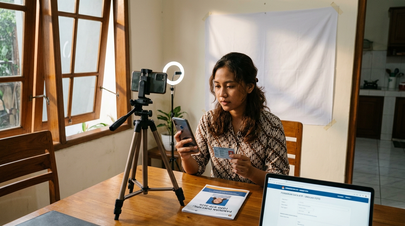 Supporting image showing the main action or workflow from "Tips Praktis Mengambil Foto KTP yang Benar dan Meminimalkan Risiko Penolakan".