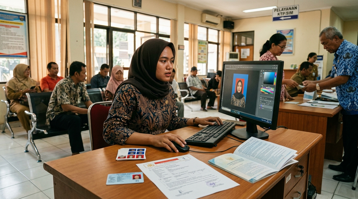 Hero image showing the broader real-world context for cara ganti background foto merah biru, inspired by the section "Mengapa Warna Background Foto Penting? Memahami Ketentuan Resmi".