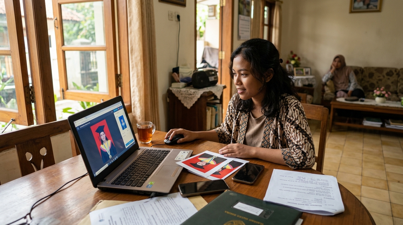 Cara Ganti Latar Belakang Foto Ijazah Online yang Tepat di 2026