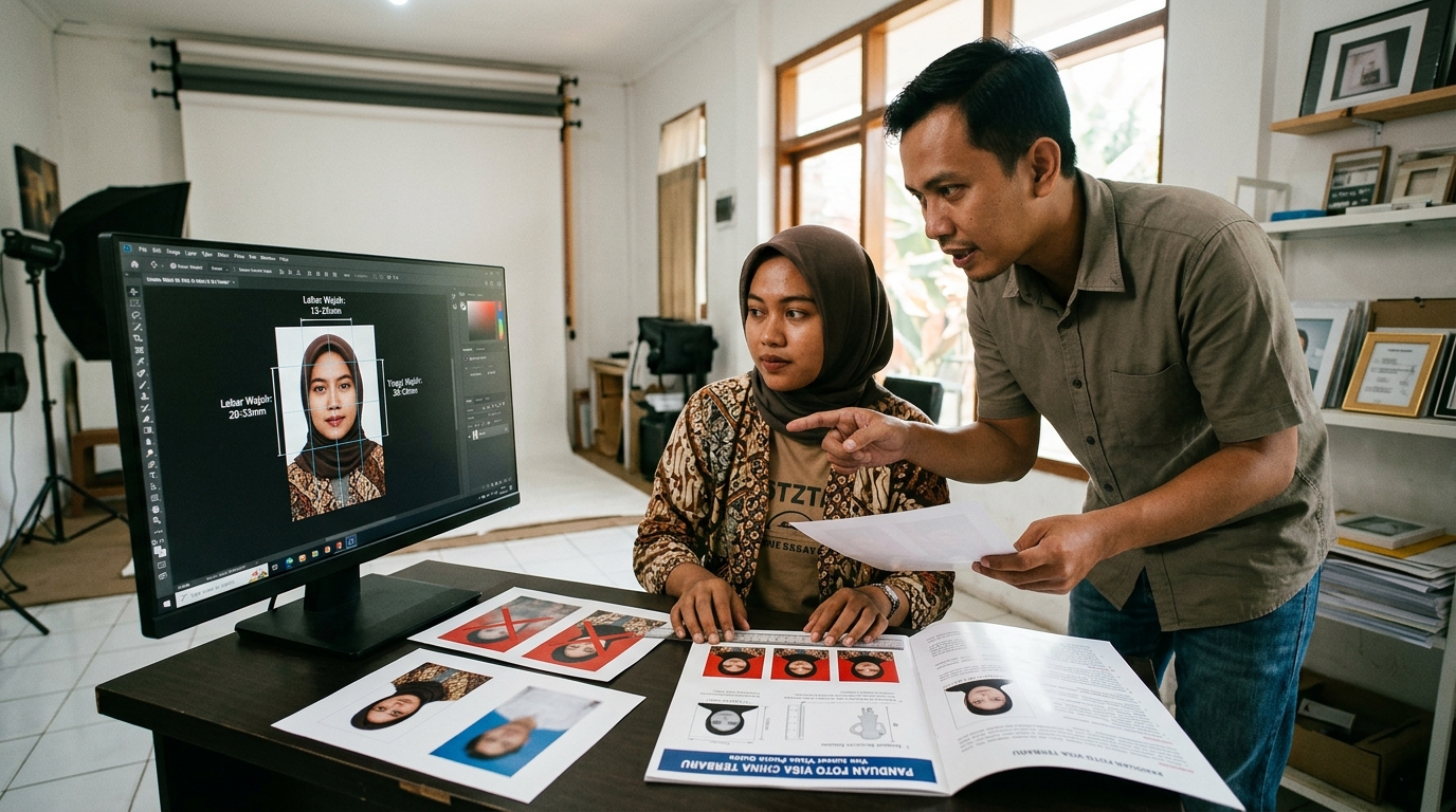 Hero image showing the broader real-world context for ukuran foto visa china, inspired by the section "Tips Memastikan Foto Visa China Anda Disetujui".