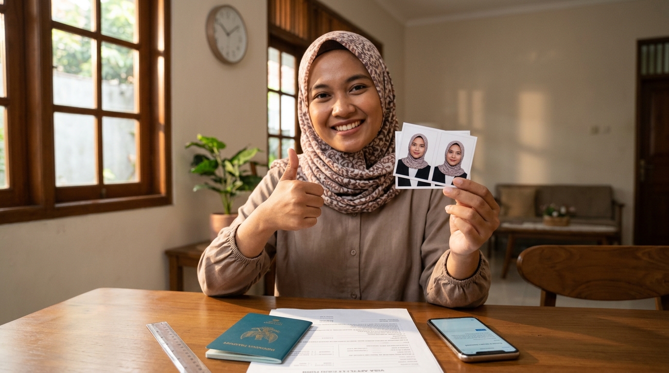Supporting image showing the final accepted-looking result for ukuran foto visa china.