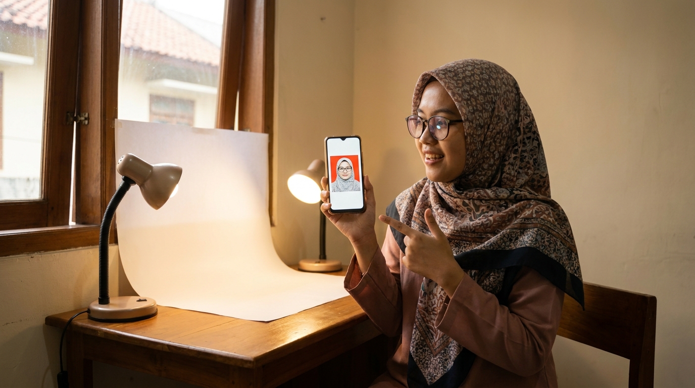 Supporting image showing the final accepted-looking result described in "Solusi Cerdas Menghadapi Kendala Teknis Foto Rumah".