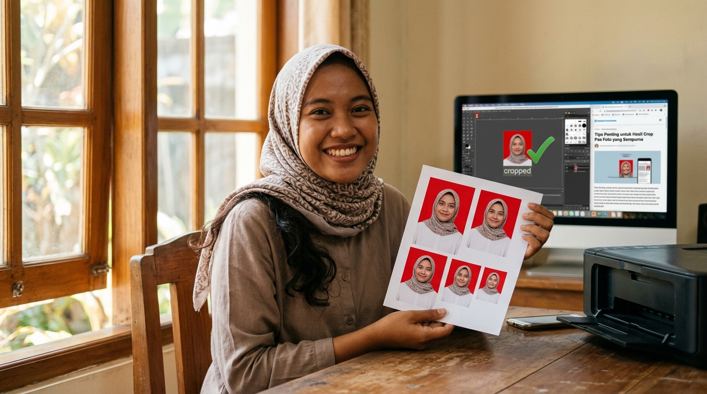 Supporting image showing the final accepted-looking result described in "Tips Penting untuk Hasil Crop Pas Foto yang Sempurna".