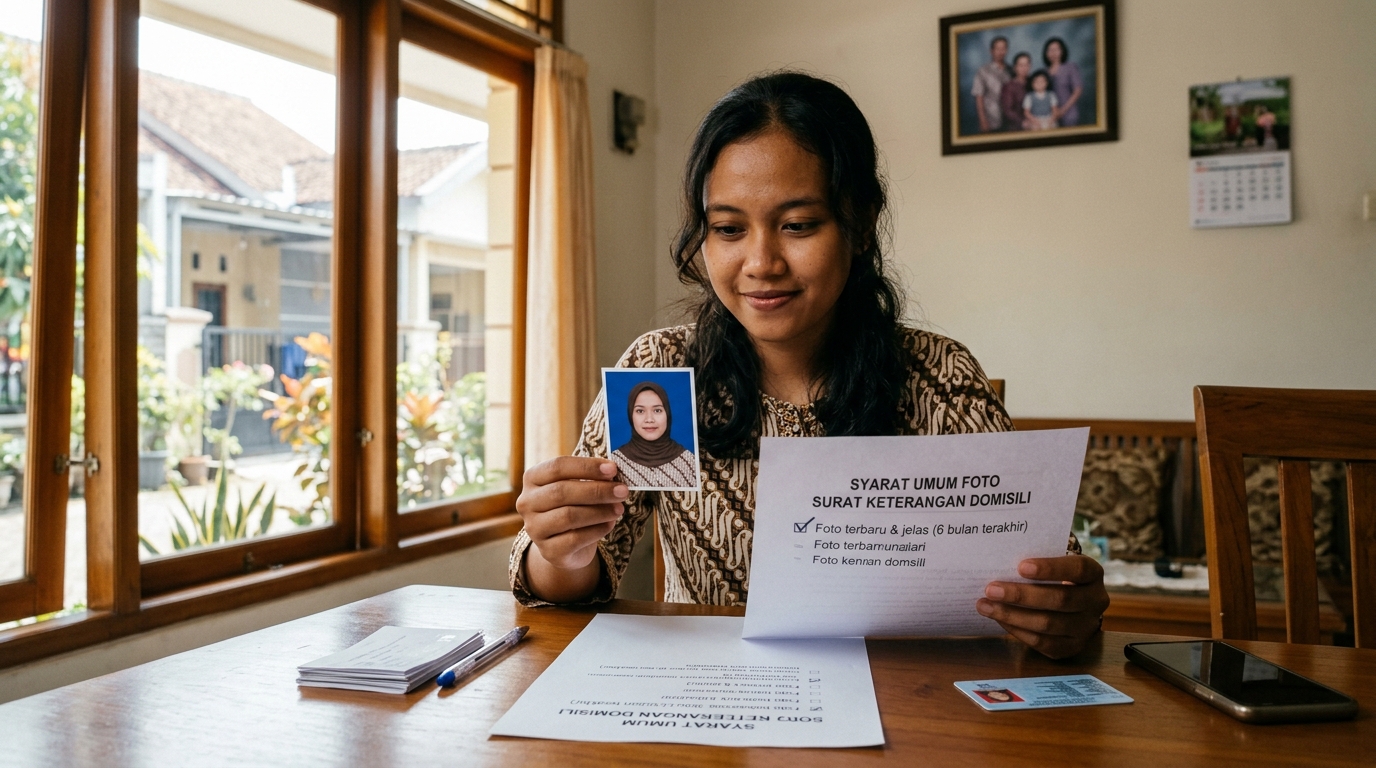 Supporting image that visualizes the requirements, checklist, or technical standards from "Syarat Umum Foto".