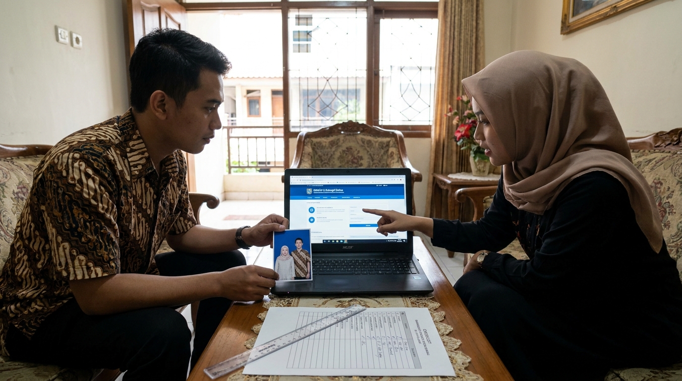 Supporting image that visualizes the requirements, checklist, or technical standards from "Ketentuan Foto Buku Nikah untuk SIMKAH & Dukcapil 2026".