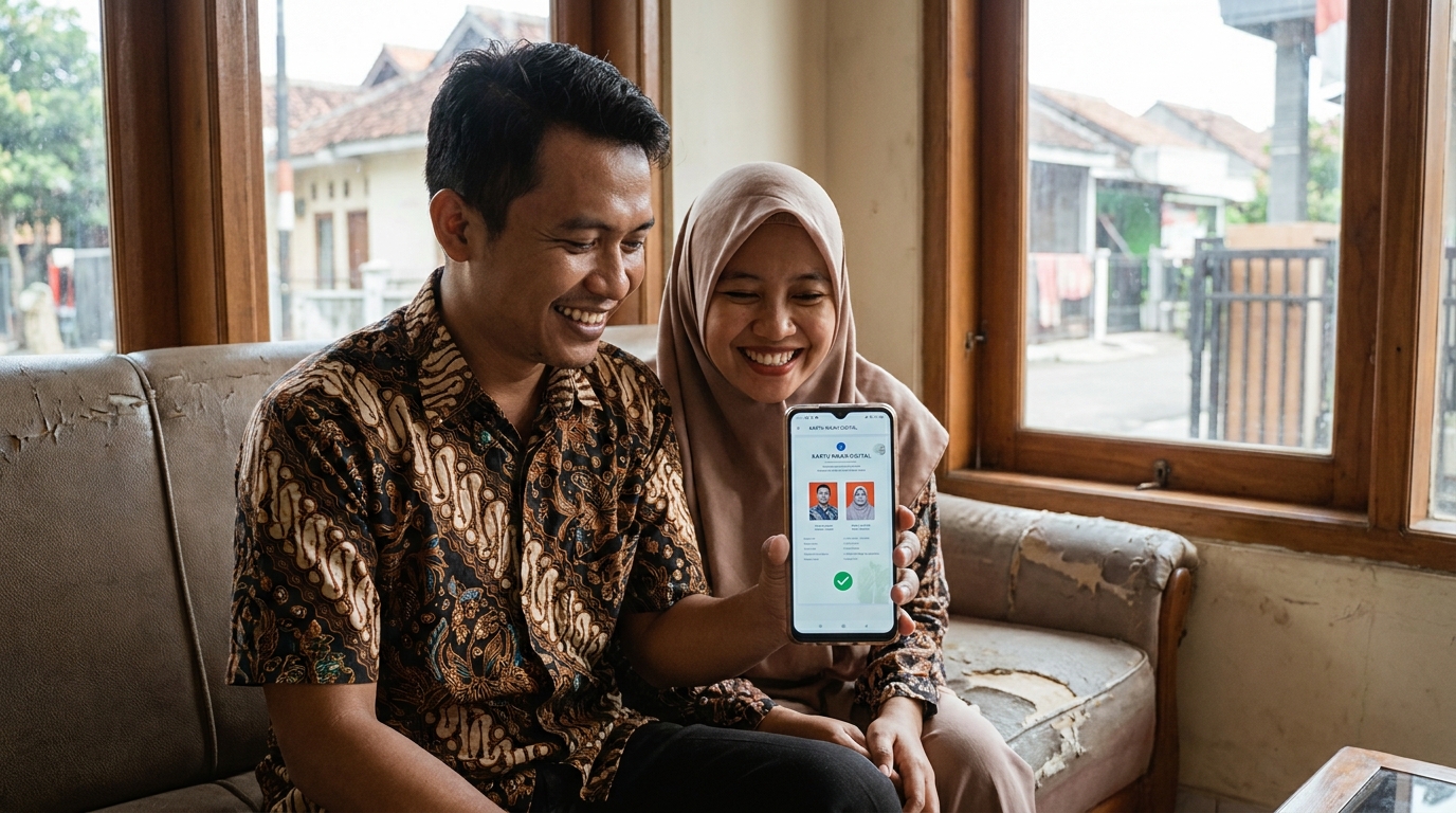 Ilustrasi pengecekan file foto yang jelas dan rapi sebelum diunggah