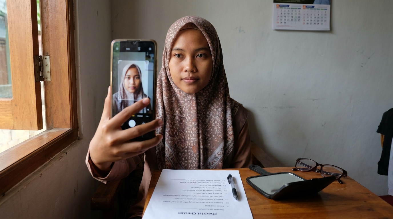 Supporting image showing a clear evaluation or comparison inspired by "Posisi Wajah dan Sudut Kamera yang Benar".