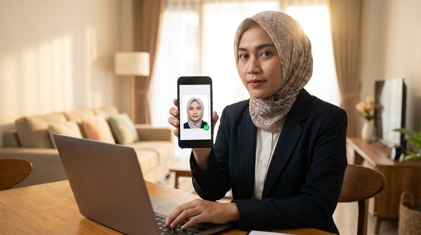 Supporting image that visualizes the requirements, checklist, or technical standards from "Menggunakan Layanan AI untuk Hasil Instan".