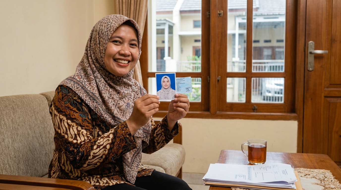 Supporting image showing the final accepted-looking result for ukuran foto ktp.
