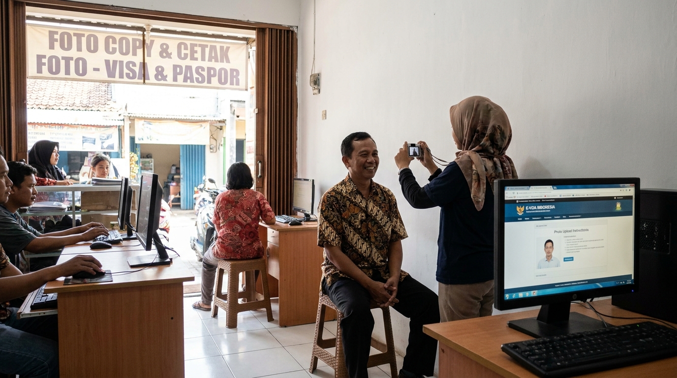 Panduan Lengkap Foto e-VoA Indonesia 2026: Syarat, Ukuran, dan Cara Upload