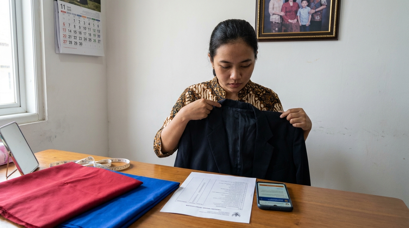 Supporting image that visualizes the requirements, checklist, or technical standards from "Memahami Aturan Latar Belakang dan Pakaian".