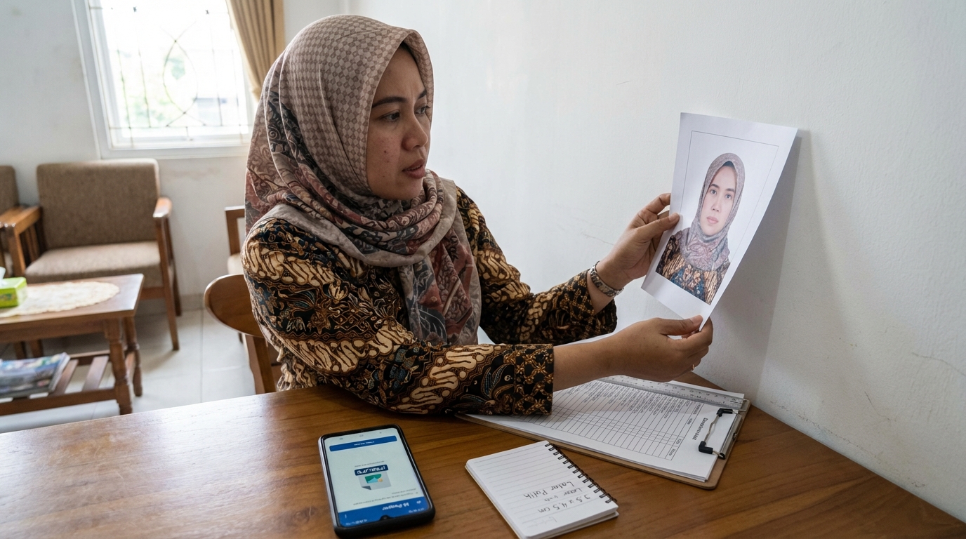 Supporting image that visualizes the requirements, checklist, or technical standards from "Syarat Utama File Foto M-Paspor".