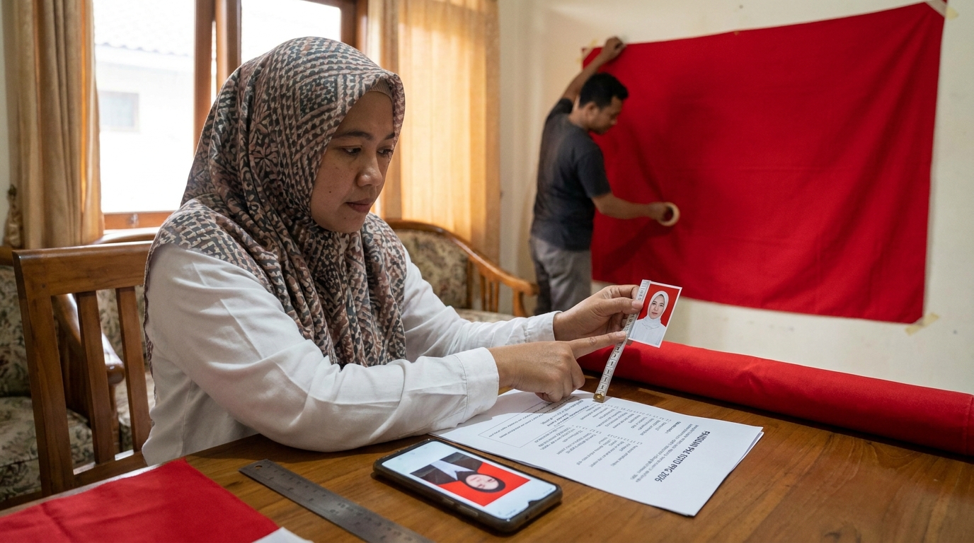 Supporting image that visualizes the requirements, checklist, or technical standards from "Spesifikasi Latar Belakang dan Komposisi".