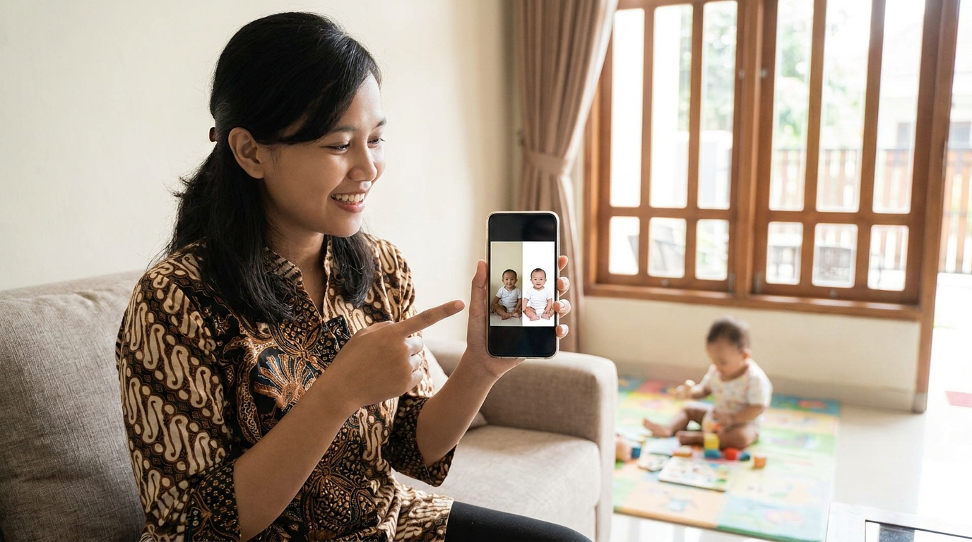 Supporting image showing a clear evaluation or comparison inspired by "Menyempurnakan Hasil Foto dengan Teknologi AI".