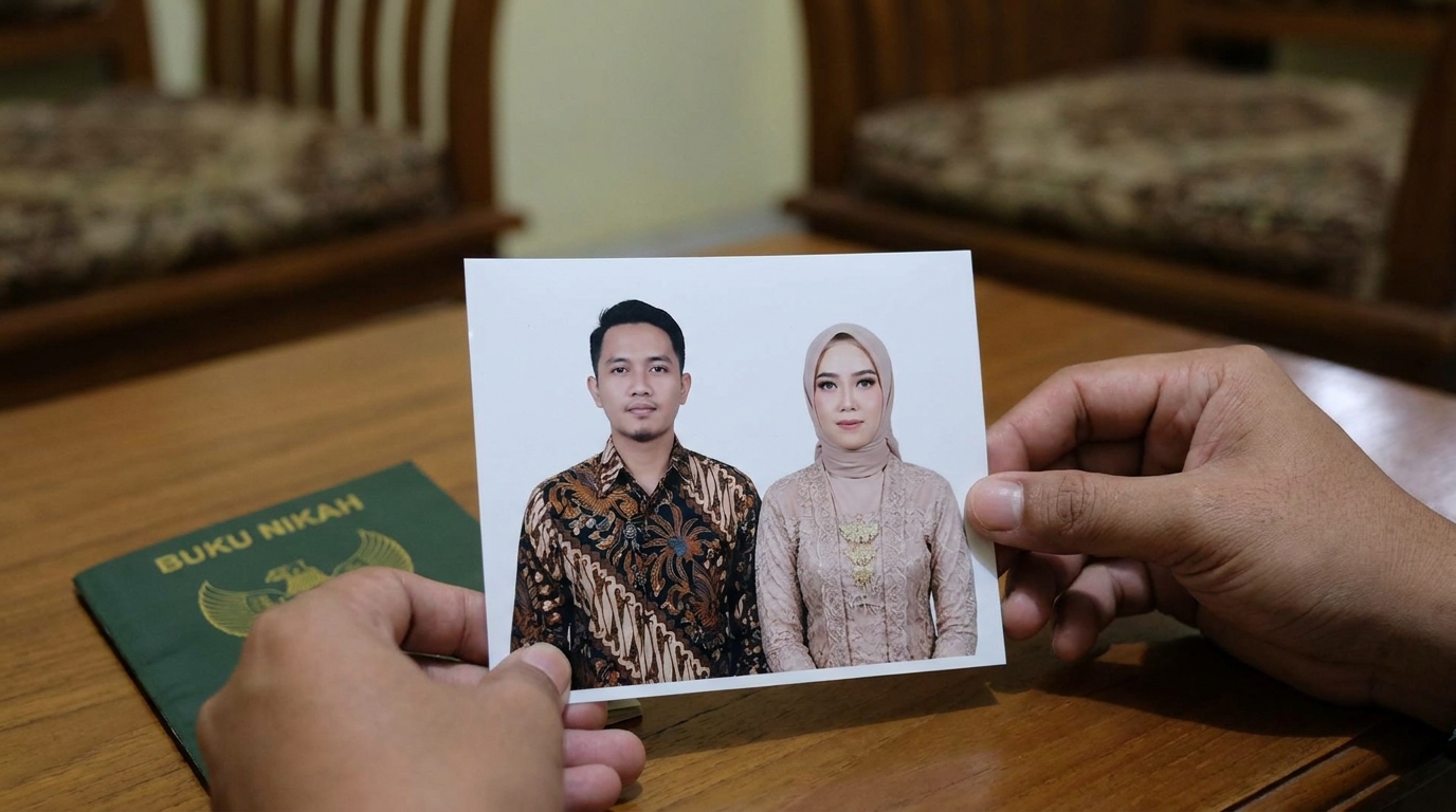 Supporting image showing the final accepted-looking result described in "Ketentuan Pakaian dan Pose untuk Verifikasi".