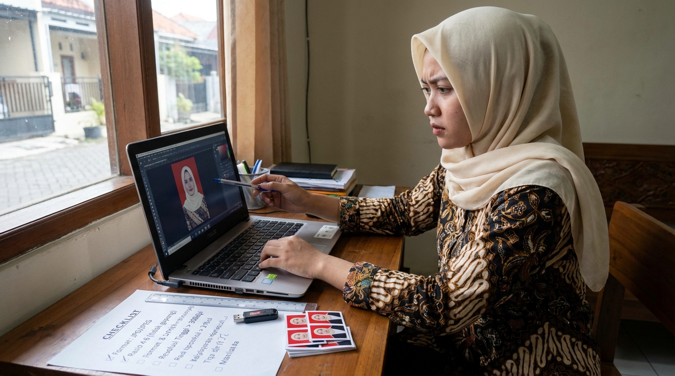 Supporting image that visualizes the requirements, checklist, or technical standards from "Spesifikasi File untuk SIMPKB".