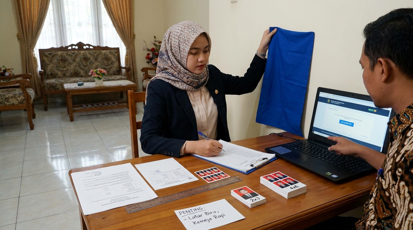 Supporting image that visualizes the requirements, checklist, or technical standards from "Spesifikasi Teknis Foto Buku Nikah".