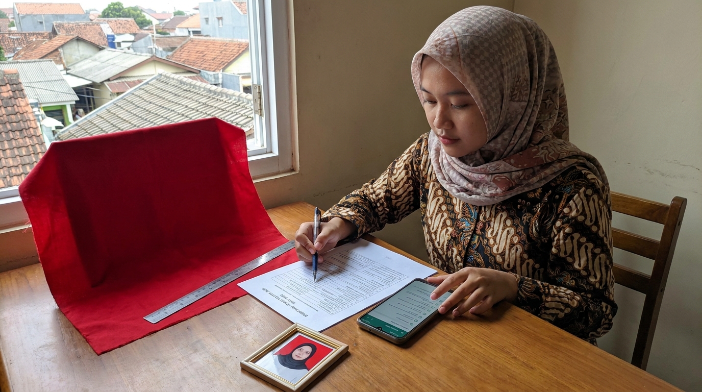 Supporting image that visualizes the requirements, checklist, or technical standards from "Spesifikasi Teknis Pas Foto STR 2026".