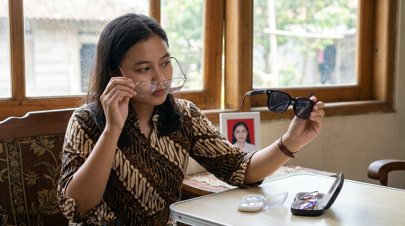 Supporting image showing a clear evaluation or comparison inspired by "Kriteria Kacamata dan Softlens yang Diizinkan".