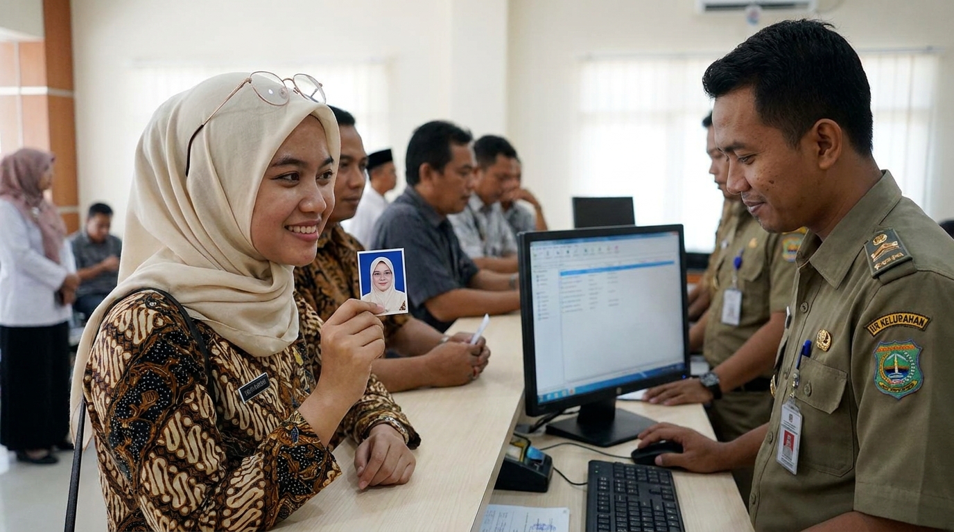 Supporting image showing the final accepted-looking result described in "Tips Menghindari Penolakan bagi Pengguna Kacamata".