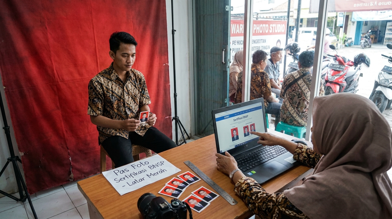 Panduan Lengkap Pas Foto Sertifikasi BNSP 2026: Standar & Tips Lolos