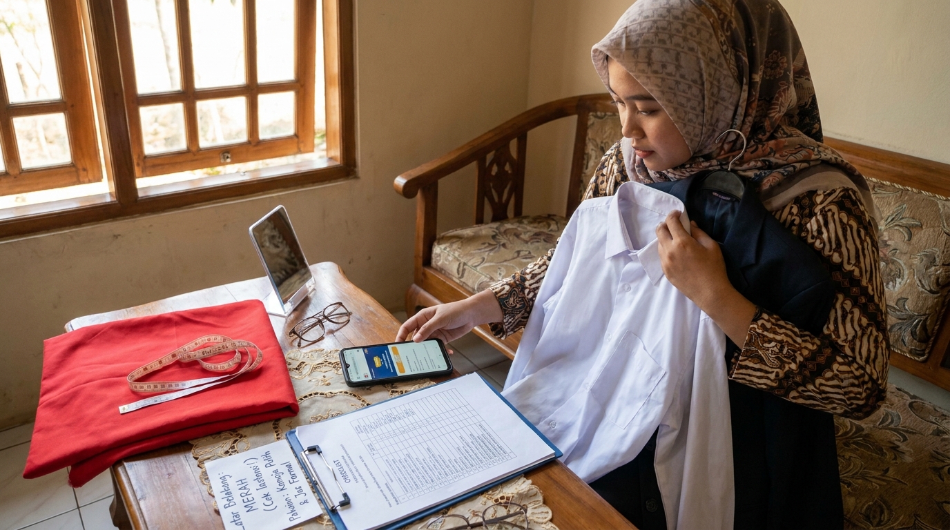 Supporting image that visualizes the requirements, checklist, or technical standards from "Warna Latar Belakang dan Standar Berpakaian: Menghindari Kekeliruan Umum".