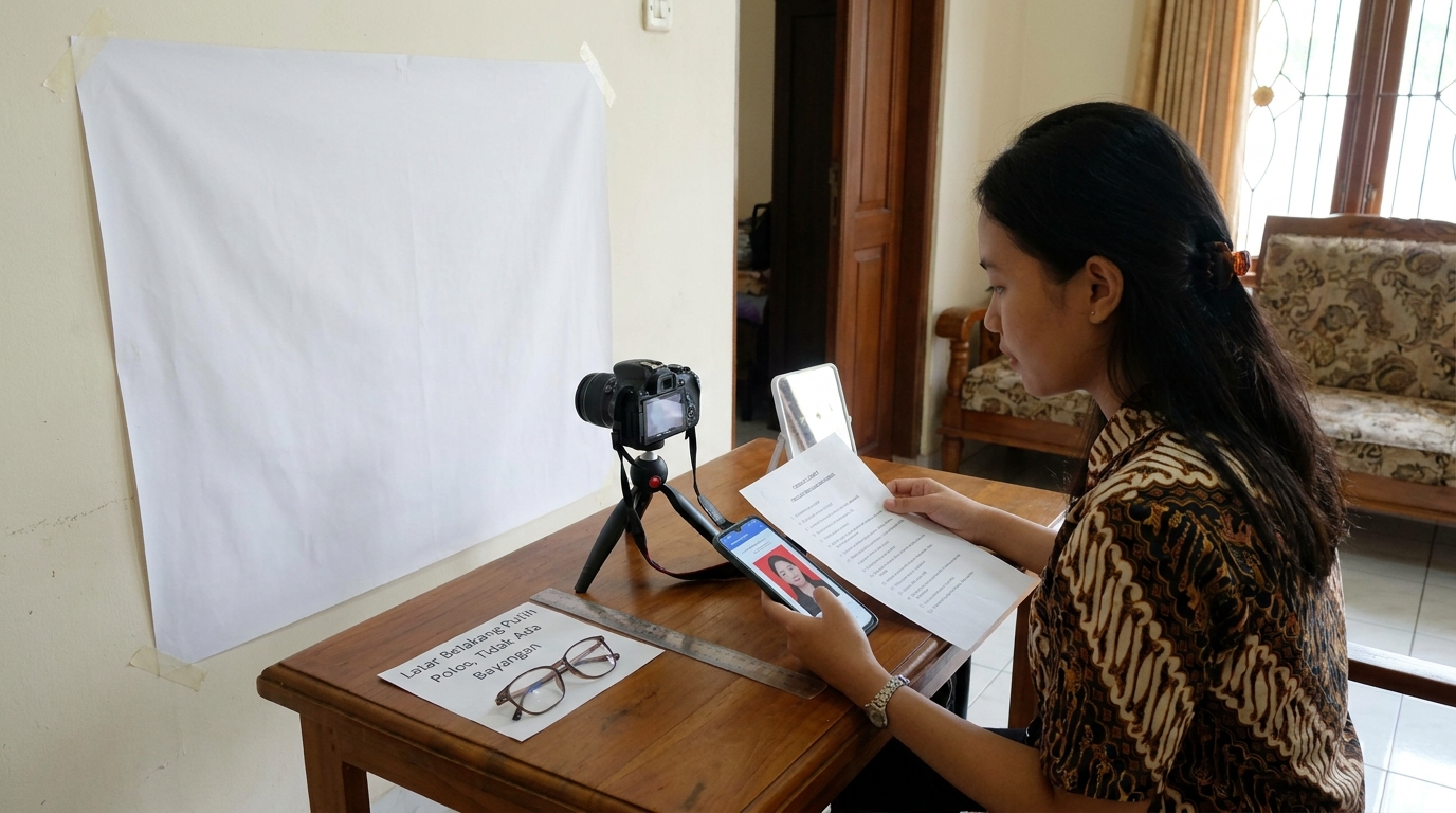 Supporting image that visualizes the requirements, checklist, or technical standards from "Ketentuan Latar Belakang dan Kualitas Gambar".